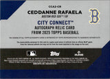 2025 Ceddanne Rafaela Topps CITY CONNECT AUTOGRAPH RELIC 1/10 AUTO GAME-USED MEMORABILIA JERSEY PATCH #CCA2-CR Boston Red Sox