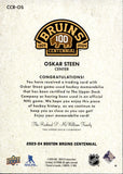 2023-24 Oskar Steen Upper Deck BOSTON BRUINS CENTENNIAL CLOTH RELICS GAME-USED JERSEY #CCR-OS Boston Bruins