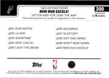 2025-26 Victor Wembanyama De'Aaron Fox Topps NEW DUO EXCELS! BLUE SANDGLITTER FOIL #300 San Antonio Spurs