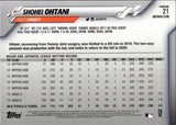 2020 Shohei Ohtani Topps Chrome SEPIA REFRACTOR #21 Los Angeles Angels