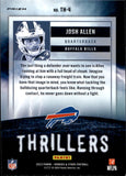 2023 Josh Allen Panini Rookies & Stars THRILLERS RED PLAID PRIZM #TH-4 Buffalo Bills