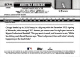 2026 Munetaka Murakami Topps Chrome BASEBALL SEAMS BORDER REFRACTOR ROOKIE RC #274 Chicago White Sox