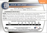 2025 Josue Briceno Bowman 1ST BOWMAN CHROME PROSPECT AUTOGRAPH AUTO #CPA-JB Detroit Tigers
