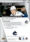 2022-23 Andrei Kuzmenko Upper Deck SP Authentic FUTURE WATCH AUTOGRAPH ROOKIE 101/999 AUTO RC #142 Vancouver Canucks