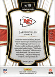 2025 Jalen Royals Panini Select PREMIER LEVEL BLUE DISCO PRIZM ROOKIE 18/25 RC #108 Kansas City Chiefs