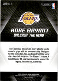 2015-16 Kobe Bryant Panini Kobe Herovillain RED MVP FAREWELL UNLEASH THE HERO #21 Los Angeles Lakers