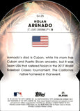 2022 Nolan Arenado Bowman's Best GLOBAL IMPACT DIE-CUT LAVA 46/50 #GI-25 St. Louis Cardinals