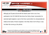 2013 Bryce Harper Topps Update ALL-STAR GAME HOME RUN DERBY SP PHOTO VARIATION #US180 Washington Nationals