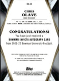 2021-22 Chris Olave Bowman University INVICTA AUTOGRAPH 43/99 AUTO #BIA-CO Ohio State Buckeyes