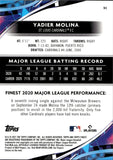 2021 Yadier Molina Topps Finest SKY BLUE REFRACTOR 263/300 #93 St. Louis Cardinals
