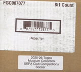 2025-26 Topps UEFA Club Competitions Museum Collection Soccer Hobby, 8 Box Case