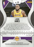 2019-20 Lebron James Panini Prizm SILVER PRIZM #129 Los Angeles Lakers