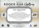 2023-24 Leo Carlsson Upper Deck The Cup ROOKIE RINK GALLERY JERSEY 20/49 RC #RGCA-V3 Anaheim Ducks
