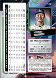 2024 Yoshinobu Yamamoto Topps Cosmic Chrome ROOKIE RC #125 Los Angeles Dodgers 2