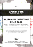 2024 Ja'Lynn Polk Topps Inception FRESHMAN INITIATION ROOKIE RELIC ORANGE 6/50 RC JERSEY #RI-16 New England Patriots
