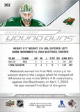 2024-25 Jesper Wallstedt Upper Deck SERIES ONE YOUNG GUNS ROOKIE RC #202 Minnesota Wild 1