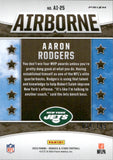 2023 Aaron Rodgers Panini Rookies & Stars AIRBORNE WHITE 34/149 #AI-25 New York Jets