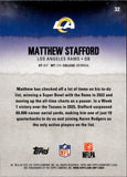 2025 Matthew Stafford Topps Signature Class GREEN 111/150 #32 Los Angeles Rams