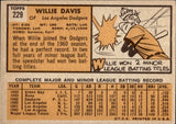 1963 Willie Davis Topps #229 Los Angeles Dodgers 2