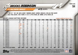 2020 Brooks Robinson Topps SERIES ONE IMAGE VARIATION #94 Baltimore Orioles