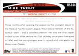 2012 Mike Trout Topps Update ALL-STAR GAME GOLD 738/2012 #US144 Anaheim Angels