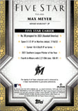 2023 Max Meyer Topps Five Star ROOKIE AUTOGRAPH RC AUTO #FSA-MM Miami Marlins