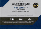 2025 Julio Rodriguez Topps CITY CONNECT GOLD GAME-USED MEMORABILIA 49/50 JERSEY #CC2-JR Seattle Mariners