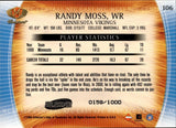 2000 Randy Moss Collector's Edge Masters HOLO SILVER 158/1000 #106 Minnesota Vikings