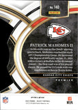 2023 Patrick Mahomes Panini Select PREMIER LEVEL BLACK & GREEN DIE-CUT PRIZM #140 Kansas City Chiefs