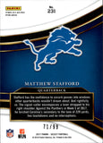 2017 Matthew Stafford Panini Select FIELD LEVEL TRI-COLOR PRIZM 71/99 #231 Detroit Lions