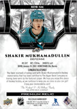 2024-25 Shakir Mukhamadullin Upper Deck Black Diamond ROOKIE PREMIUM RELIC PATCH 29/50 RC #BDB-SM San Jose Sharks