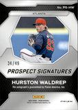 2024 Hurston Waldrep Panini Prizm PROSPECT SIGNATURES BLUE PRIZM 34/49 AUTOGRAPH RC #PS-HW Atlanta Braves