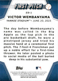 2024 Victor Wembanyama Topps FIRST PITCH #FP-1 San Antonio Spurs New York Yankees