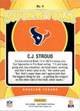 2023 C.J. Stroud Panini Contenders SUPERNATURAL ROOKIE RC #4 Houston Texans