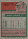 1975 Thurman Munson Topps #20 New York Yankees BV$50