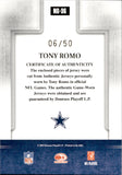 2007 Tony Romo Donruss Gridiron Gear NEXT GENERATION GAME-WORN PRIME JERSEY 6/50 #NG-36 Dallas Cowboys