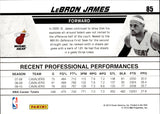 2010-11 Lebron James Panini Donruss PRODUCTION LINE CRACKED ICE #85 Miami Heat