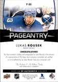 2023-24 Lukas Rousek Upper Deck SP Authentic PAGEANTRY AUTOGRAPH AUTO #P-80 Buffalo Sabres