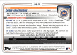 2020 Pete Crow-Armstrong Bowman Draft 1ST BOWMAN CHROME #BD-72 New York Mets