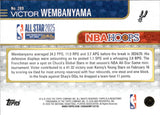 2025-26 Victor Wembanyama Topps NBA Hoops ALL-STAR ORANGE FOIL #289 San Antonio Spurs