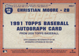 2026 Christian Moore Topps 1991 DESIGN ROOKIE AUTOGRAPH GREEN 84/99 RC AUTO #91A-CM Los Angeles Angels