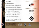 2024-25 Bradly Nadeau Upper Deck Ultimate Collection ULTIMATE EMBLEMS ROOKIE AUTOGRAPH 14/99 RC AUTO #UER-BN Carolina Hurricanes