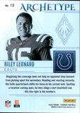 2025 Riley Leonard Panini Phoenix ARCHETYPE ROOKIE RC #12 Indianapolis Colts