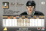 1995-96 Paul Kariya Pinnacle Select Certified MIRROR GOLD #13 Anaheim Ducks