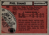 1980 Phil Simms Topps ROOKIE RC #225 New York Giants