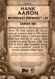 2015 Hank Aaron Topps UPDATE SERIES ETCHED IN HISTORY #EIH-2 Milwaukee Brewers