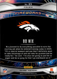 2024 Bo Nix Panini Prizm FIREWORKS GREEN WAVE PRIZM ROOKIE RC #23 Denver Broncos