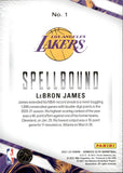 2021-22 LeBron James Panini Donruss Elite SPELLBOUND "L" #1 Los Angeles Lakers 2