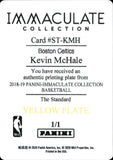 2018-19 Kevin McHale Panini Immaculate Collection THE STANDARD YELLOW PRINTING PLATE 1/1 ONE OF ONE #ST-KMH Boston Celtics