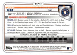 2020 Jeremy Pena Bowman Chrome Prospects 1ST BOWMAN PURPLE REFRACTOR 28/250 #BCP-61 Houston Astros